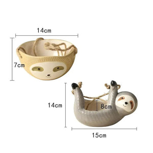 Dimensions pot suspendu paresseux : corps 14H×15L×8cm ouverture