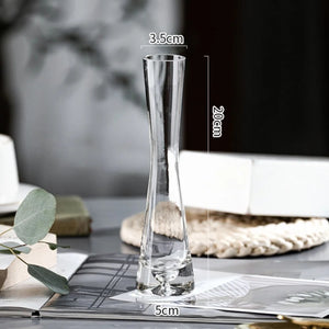 Dimensions du vase soliflore à bouche droite en cm