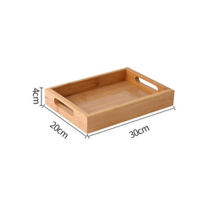 Dimensions du plateau en bambou taille M 30 x 20 x 4 cm
