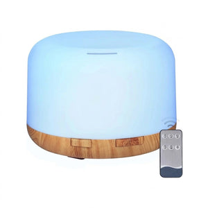 Diffuseur arôme 500ml bois naturel avec télécommande