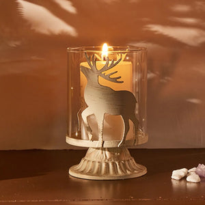 Bougeoir photophore Renne lumière chaude atmosphère de Noël