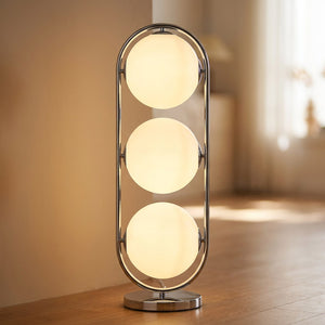 Lampadaire trois boules empilées format haut 130 cm