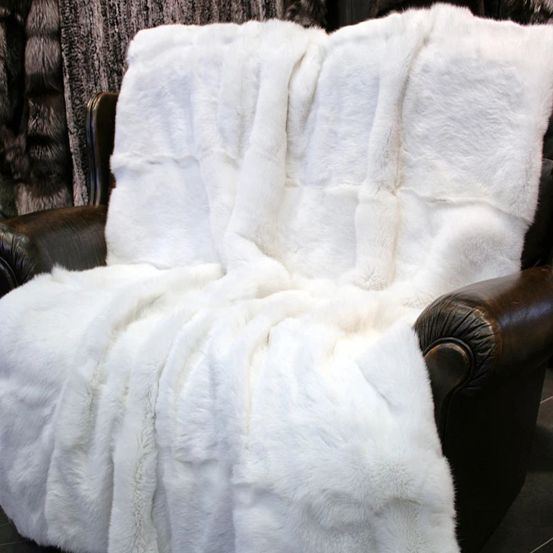 Plaid fourrure de lapin