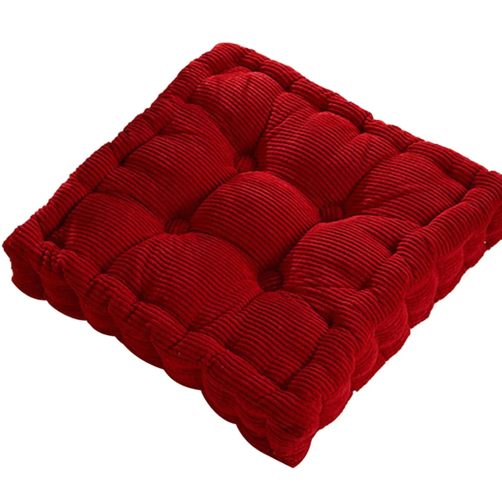 Coussin d’assise épais confortable, vue en situation dans un intérieur chaleureux