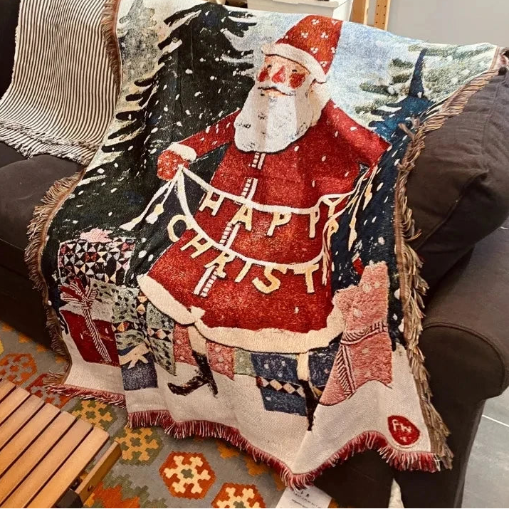 Plaid Noël tissé Jacquard