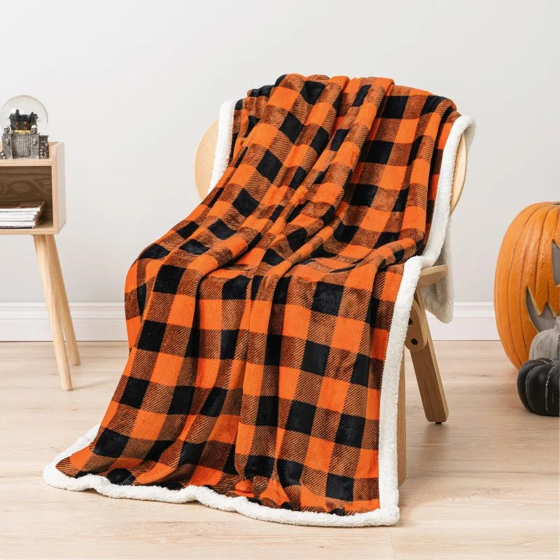 Plaid polaire motif carreaux