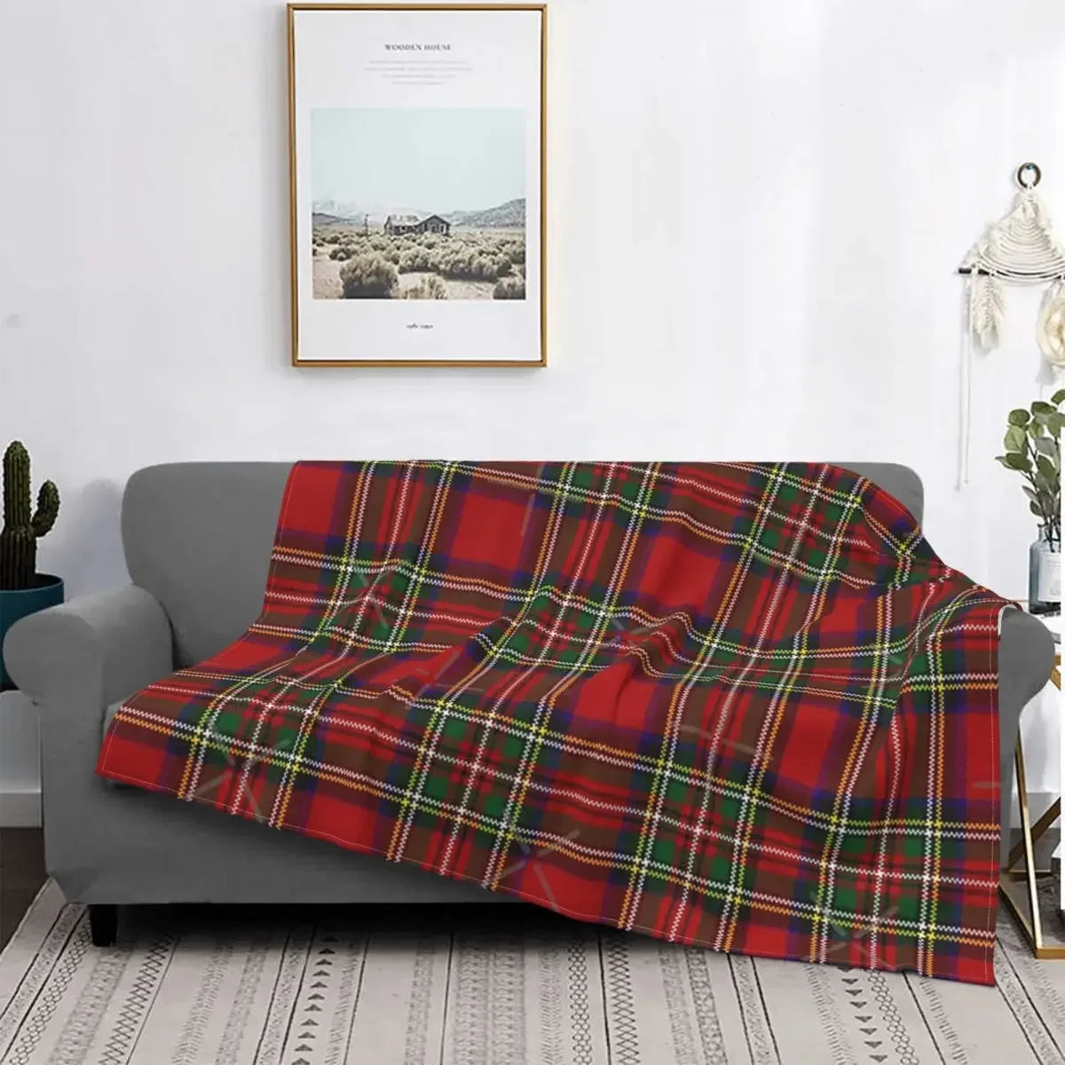 Plaid tartan traditionnel à carreaux