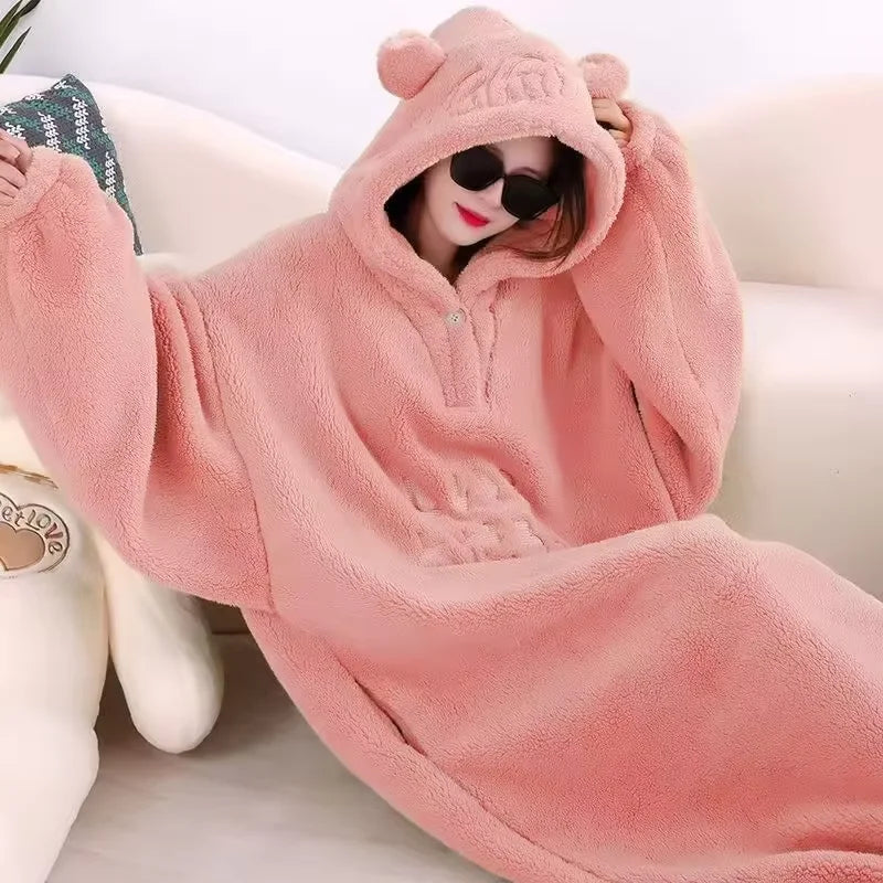 Plaid avec manches à capuche
