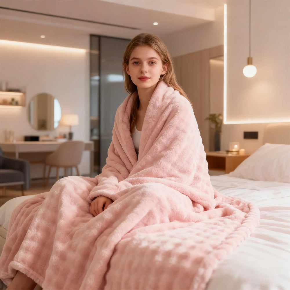 Plaid fausse fourrure doux et moelleux