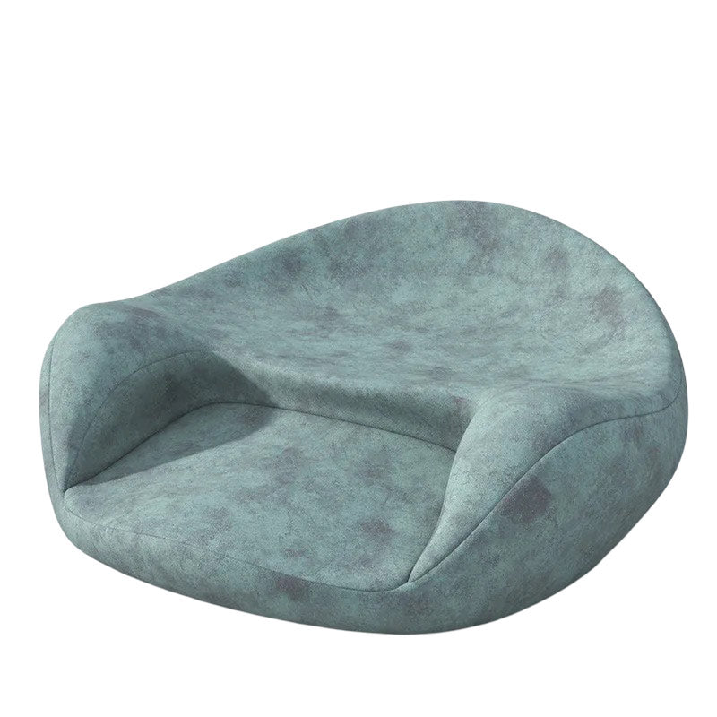Coussin de sol confortable ergonomique, vue en situation dans un intérieur chaleureux