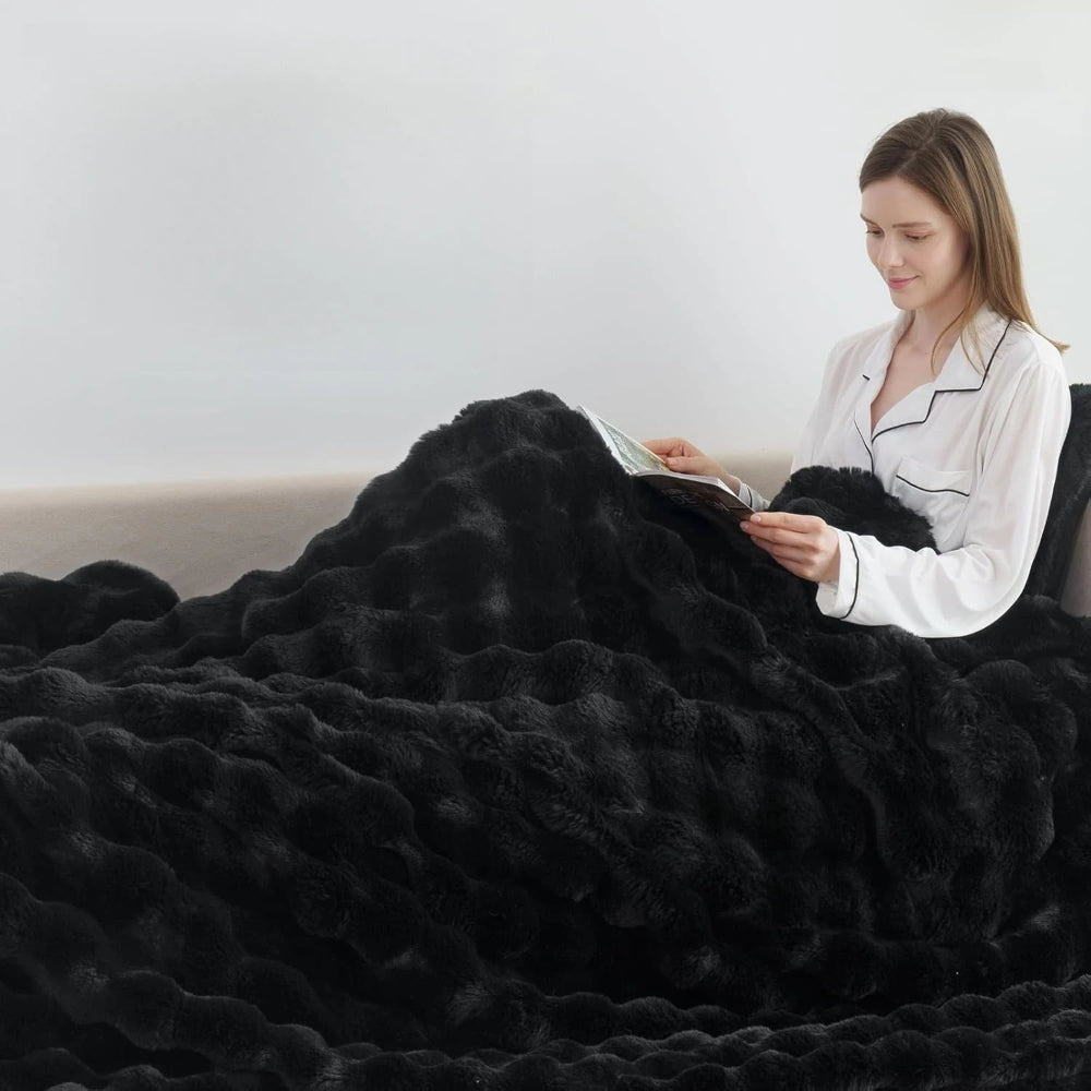 Plaid chaud doux et cocooning
