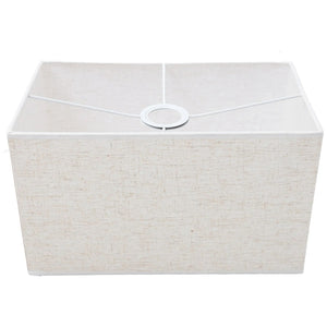 Abat-jour en lin beige vu de dessus avec la bague de fixation E27
