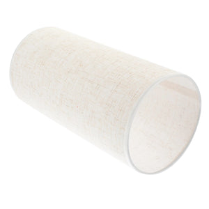 Abat-jour tambour en tissu de lin vue diagonale