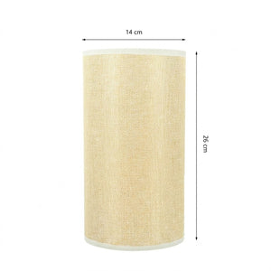 Dimensions abat-jour cylindrique lin: diamètre 14 cm, hauteur 26 cm
