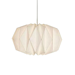 Abat-jour origami Globe sur fond blanc, vue de face