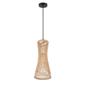 Suspension bambou sablier base noire
