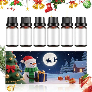 Coffret 6 flacons huiles essentielles aromathérapie Noël coffret cadeau