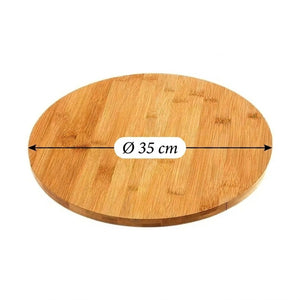 Dimensions du plateau tournant bambou Ø 35 cm