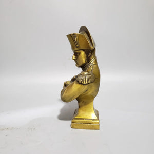 Buste Napoléon sculpture bronze détail visage bicorne et épaulettes