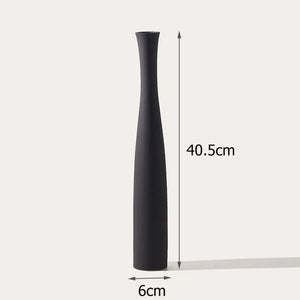 Dimensions vase soliflore noir céramique 40,5 cm hauteur 6 cm diamètre