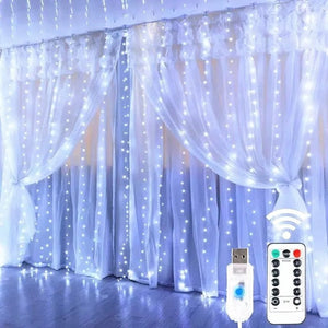 Rideau lumineux LED suspendu décoration intérieure extérieure