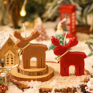 Bougie parfumée cerf rouge décoration Noël vue 3
