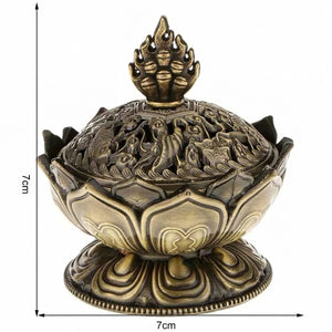 Guide des dimensions du porte-encens bouddha : 7×7 cm
