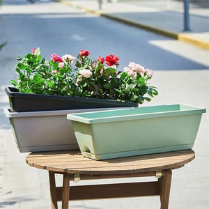 Jardinière de balcon suspendue avec plateau amovible et support - vue 4