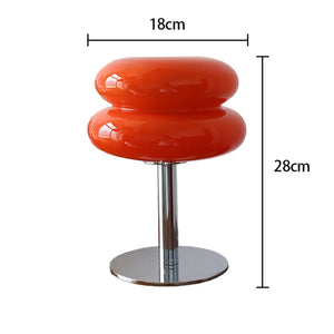 Schéma des dimensions de la lampe de chevet macaron 18 cm de large et 28 cm de haut