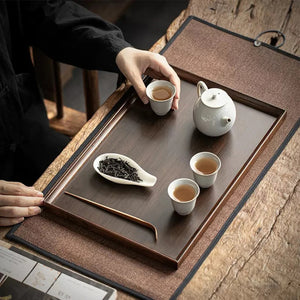 Plateau bambou avec service à thé complet