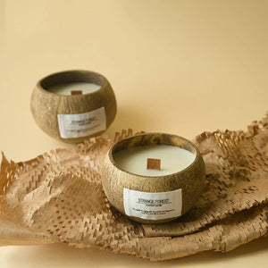 Bougie cire de soja coquille noix de coco naturelle plusieurs parfums