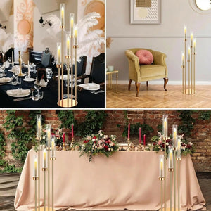 Candélabre doré occasion multiple - décoration mariage et salon