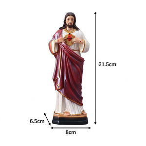 Dimensions statue Sacré-Cœur de Jésus 21,5 cm de hauteur base 8 cm