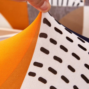 Tissu spandex élastique de la housse de canapé-lit avec doublure orange