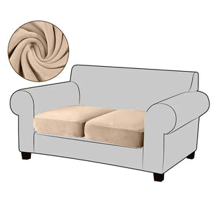Échantillon de tissu velours beige de la housse de canapé