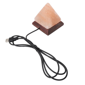 Lampe en sel de l'Himalaya avec câble USB pour alimentation basse tension