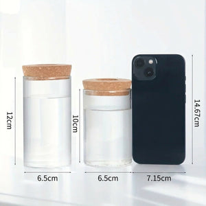Dimensions des vases à bouture en verre 10 cm et 12 cm de hauteur