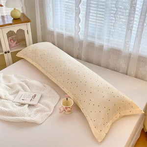Taie d'oreiller longue motif pois photo produit vue d'ensemble