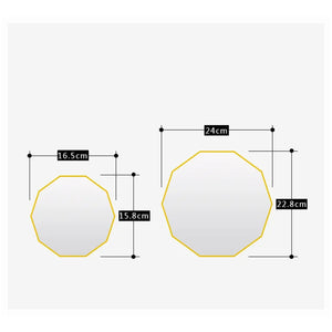 Dimensions du plateau en verre petit format 16,5 cm et grand format 24 cm