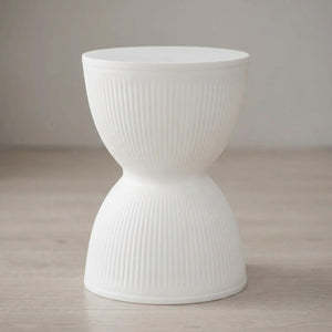 Tabouret rond nordique coloris blanc