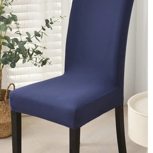 Housse de chaise de salle à manger bleu foncé