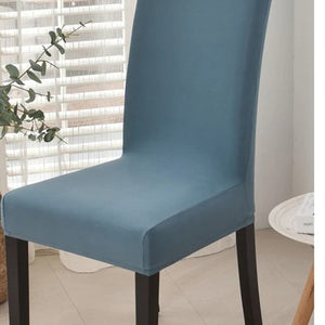 Housse de chaise de salle à manger bleue