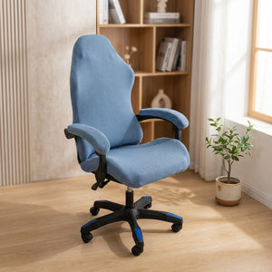 Housse de chaise gaming bleue en tissu maille