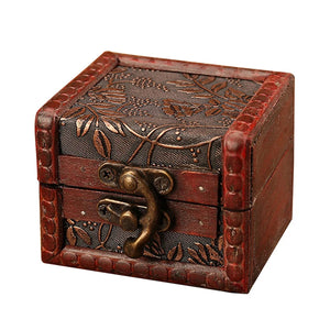 Boite à bijoux bois vintage chinois détail 1