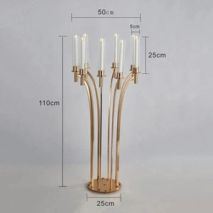 Dimensions chandelier mariage 8 bras: hauteur 110cm, largeur 50cm, base 25cm