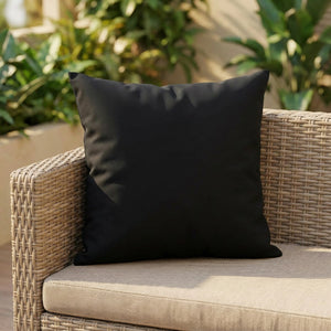 Housse de coussin d'extérieur imperméable 45 cm coloris noir