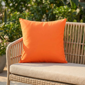 Housse de coussin d'extérieur imperméable 45 cm coloris orange