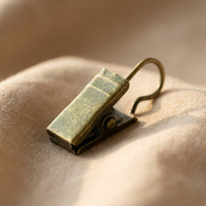 Crochet de rideau à clip finition marron antique