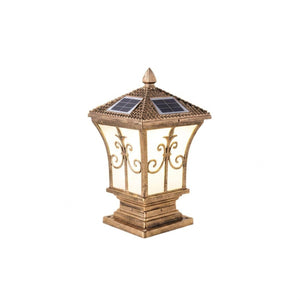 Lanterne solaire bronze portail