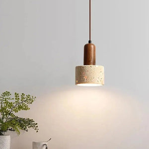 Suspension pierre naturelle table avec plante café